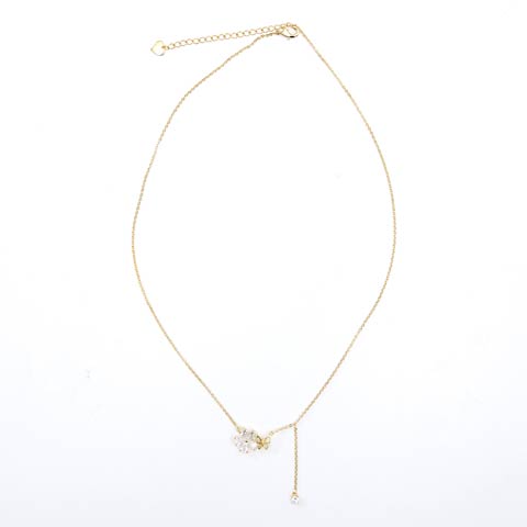 8/7再入荷!フローラルバタフライビジューネックレス(ゴールド-ネックレス)