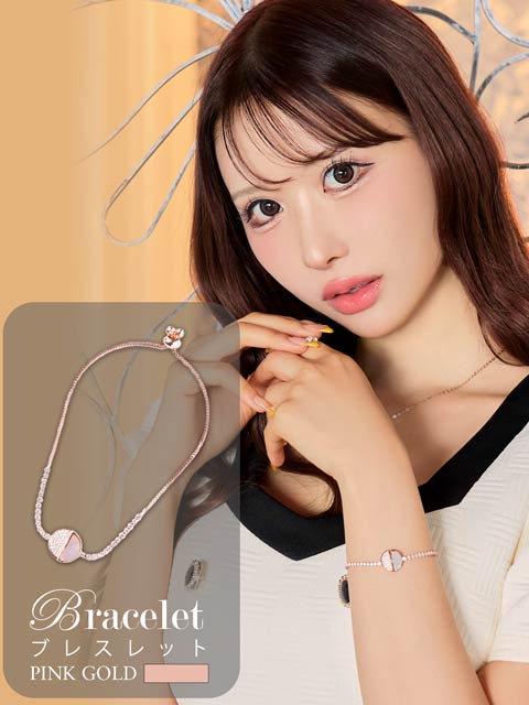 8/13新作!エレガントメタリックストーンブレスレット