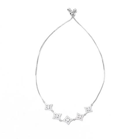 10/22新作!スターリングビジューブレスレット[店内アクセ](シルバー-フリーサイズ)