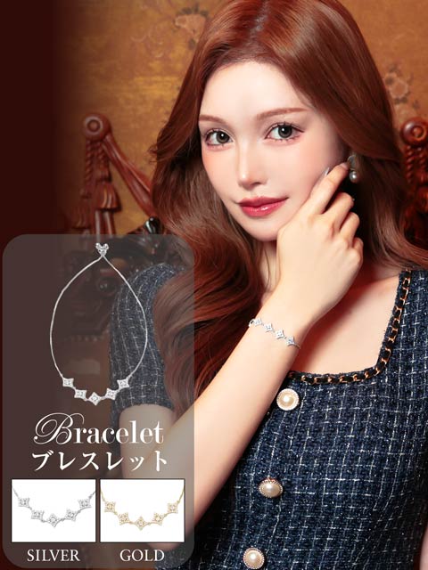 10/22新作!スターリングビジューブレスレット[店内アクセ]