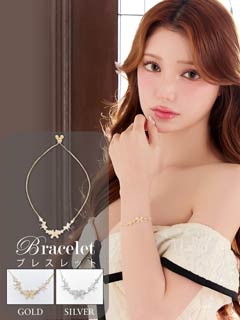 9/15新作!エレガントバタフライビジューブレスレット