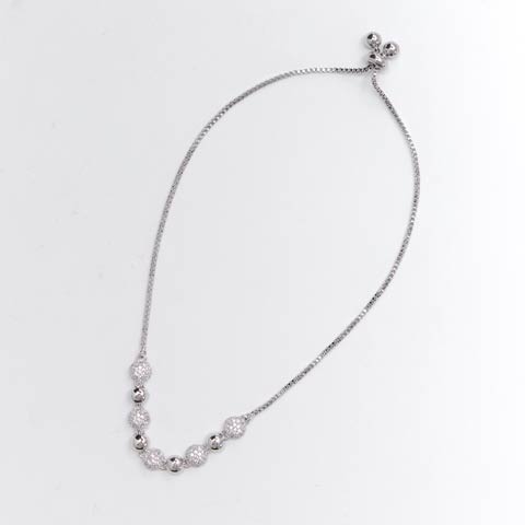 10/27新作!グリッターストーンラインブレスレット[店内アクセ](シルバー-フリーサイズ)