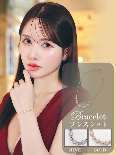 10/27新作!グリッターストーンラインブレスレット[店内アクセ]