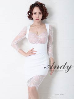 9/29新作!【ポイント20倍】[Andy]ドッキングレースバックリボンタイトミニ丈キャバドレス[AN-OK2266]