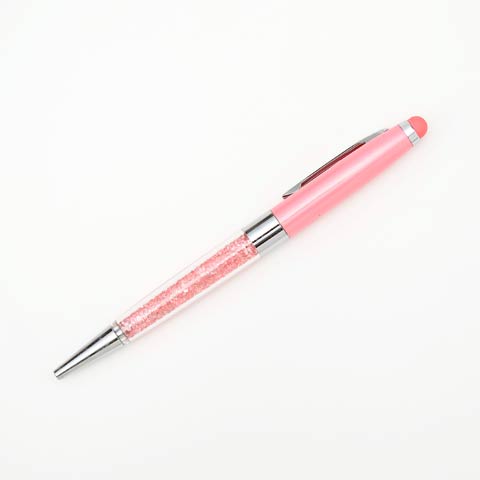[全5色]キラキラストーン繰り出し式ボールペン(ピンク)