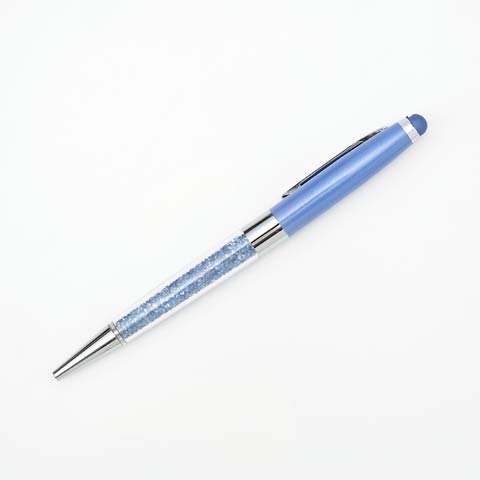 [全5色]キラキラストーン繰り出し式ボールペン【秋の大収穫セール対象】(ライトブルー)