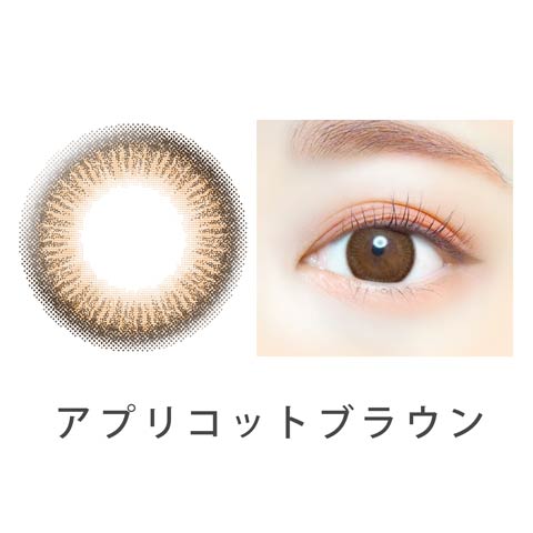 新木優子イメージモデル EverColor1dayNatural エバーカラーワンデーナチュラル / カラコン 【1day/度あり/14.5mm】(アプリコットブラウン-0.00)