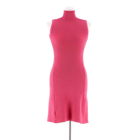 ハイネックノースリーブフレアニットワンピース[カジュアル/dazzy closet]【ドーリードレス】(ピンク-フリーサイズ)