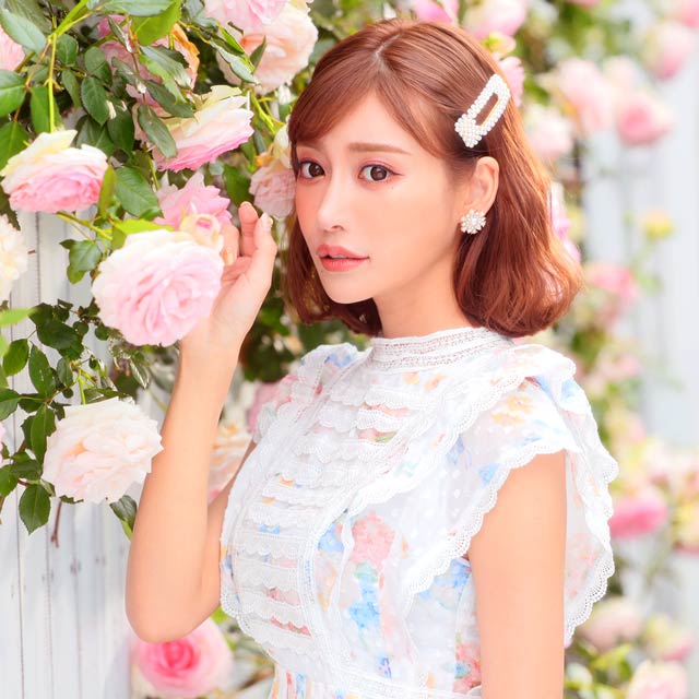 明日花キララ着用】Watercolor Flower One-piece ウォーター