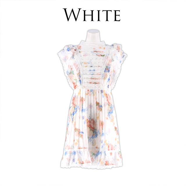 明日花キララ着用】Watercolor Flower One-piece ウォーター
