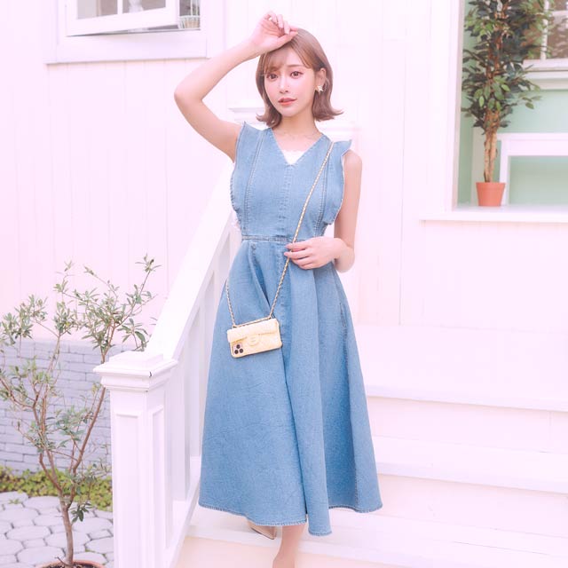 明日花キララ着用/WhipBunny】Frilled Classy One-piece / Blue フリル ...