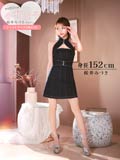 Petit Madeleine デニムハイネックミニドレス サイズ1 完売品 8/1再入荷!ファスナーデニムホルターネックベルトモチーフA