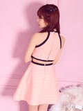桜井みづき バイカラーツイードウエストカットアメスリAラインミニドレス XS 5/20再入荷! バイカラーツイードウエストカットアメスリAライン