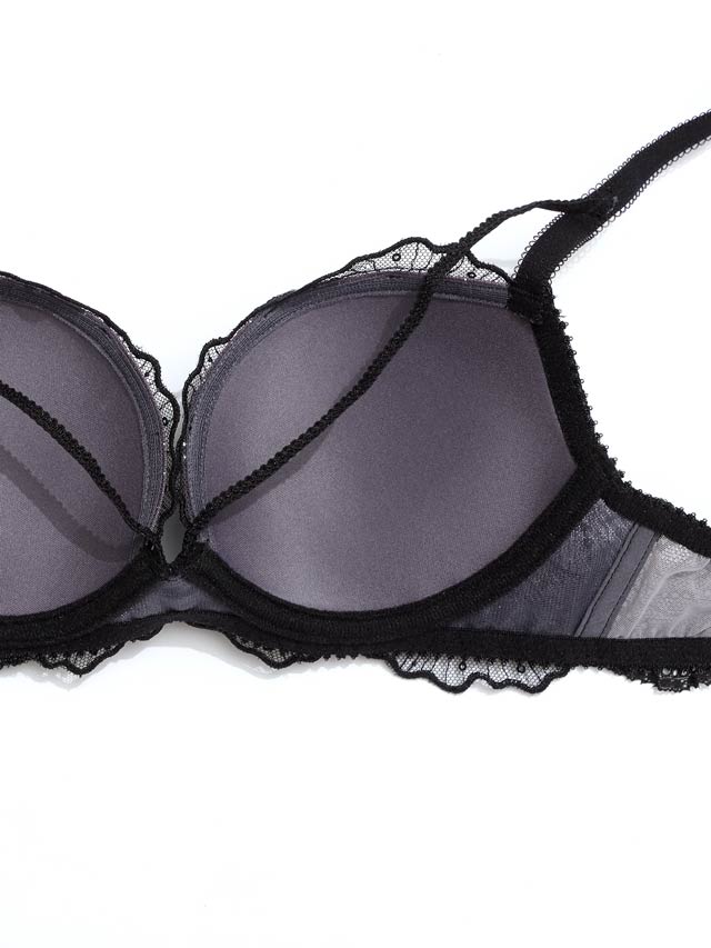 [Mivera&(ミヴェラアンド)]ルミナスシェルラインブラ・SAX・C75 Luminous Shell Line Bra ルミナスシェルラインブラ / BLACK