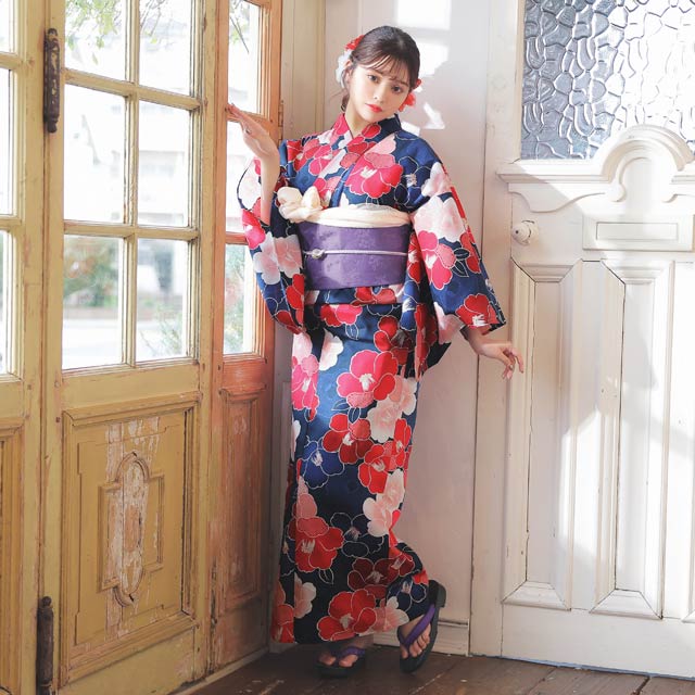 通信販売通信販売treat Urself浴衣 Embroidered Flower Yukata 水着