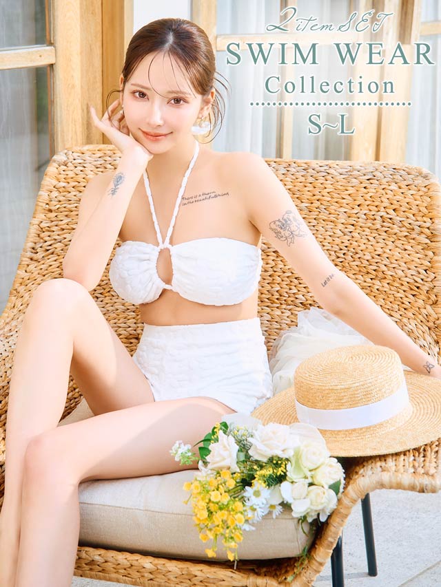 dazzy beach 【えい梨プロデュース】ホワイトアイスクリオネ水着 人気コスプレイヤー・えい梨プロデュース】[2点セット]ホワイト