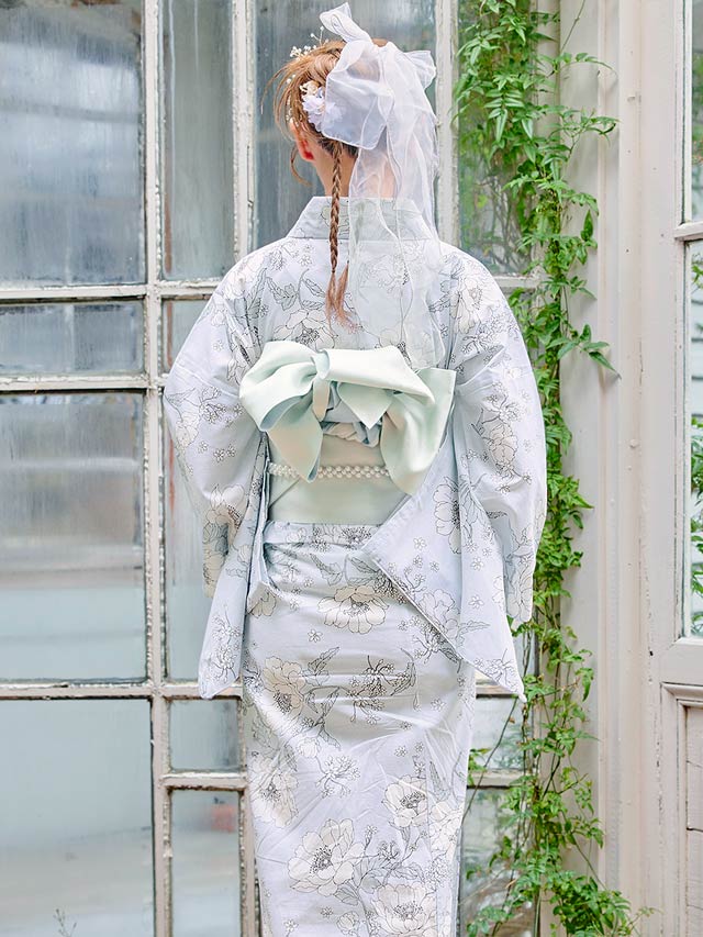 dazzystore アネモネ柄浴衣 セット 髪飾りセット dazzystore アネモネ柄浴衣 セット 髪飾りセット - メルカリ