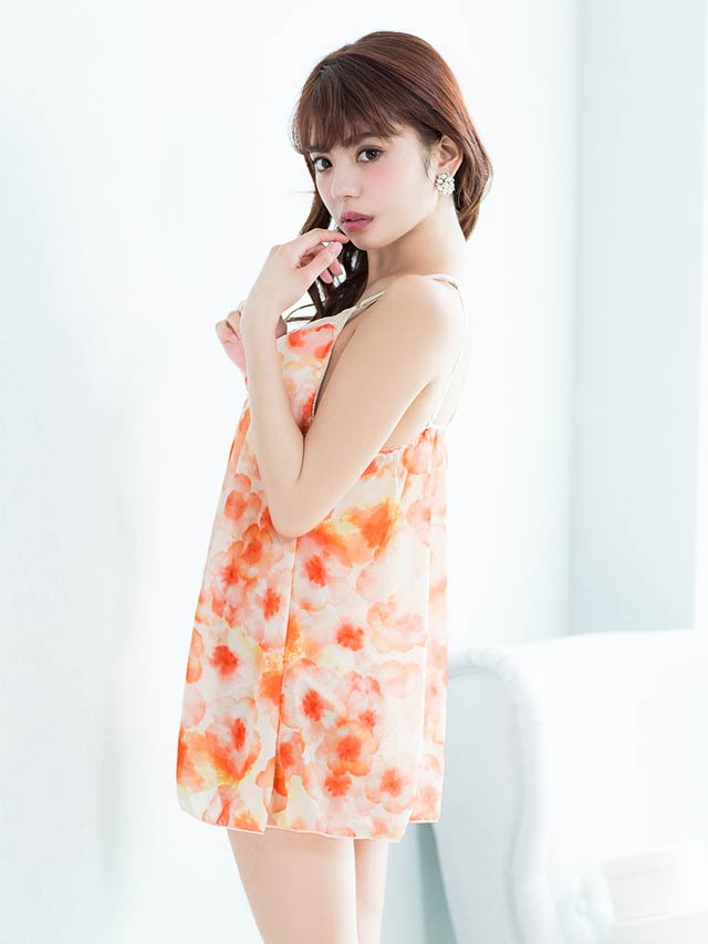 水彩柄flowerシフォンベビードールの通販はdazzystore(デイジー