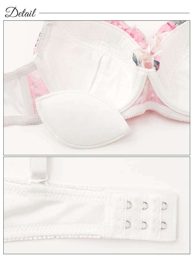 花柄ドットシフォンブラジャー&ショーツ/CUTEの通販はdazzystore