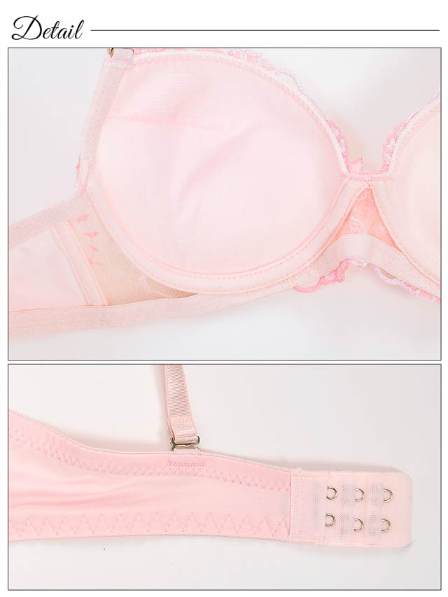 ❤︎フランス Etam❤︎ パウダーピンクの刺繍ランジェリー