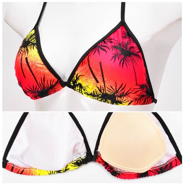 2015水着】パームツリー柄グラデーションビキニ上下2点セットの通販は