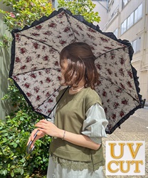 【二次予約】オリジナル花柄晴雨兼用長傘