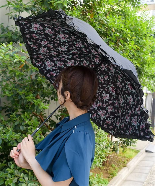 ローズブーケ柄晴雨兼用長傘