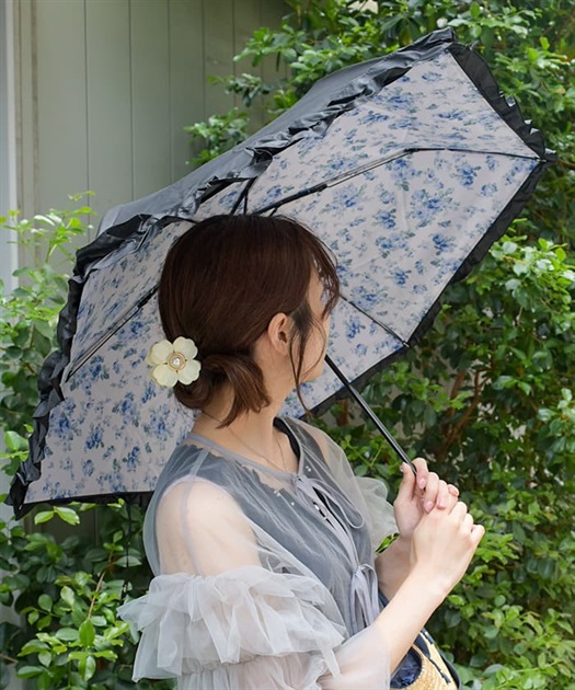 ローズブーケ柄晴雨兼用折傘