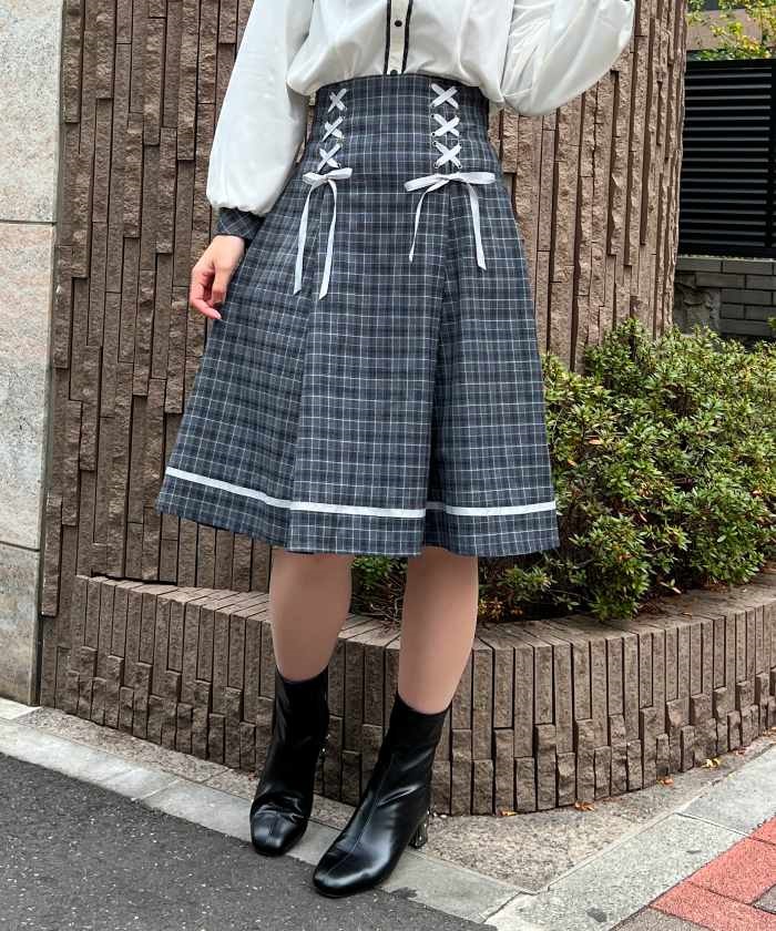 レースアップハイウエストスカート【予約】 | 衣料 | axes femme