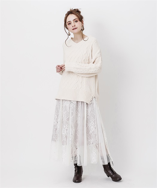 Outlet レース チュールスカート Outlet Axes Femme Online Shop