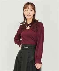 カットワークデザインプルオーバー | outlet | axes femme online shop