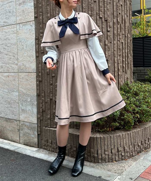 ケープデザインワンピース【2点10%OFF対象商品】 | レディース服・レディースファッションならアクシーズファム公式通販