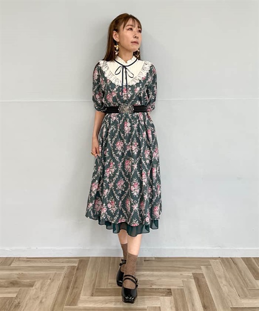 アイビーローズ柄ワンピース | axes femme | axes femme online shop