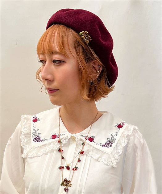 ロゴプレート付きベレー帽 | outlet | axes femme online shop