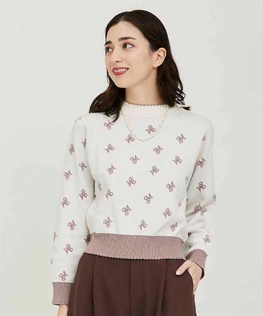 ロゴジャカードニットプルオーバー | outlet | axes femme online shop