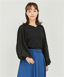 プリーツスリーブトップス | outlet | axes femme online shop