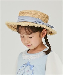 【web価格/期間限定】（キッズ）リボン付雑材カンカン帽