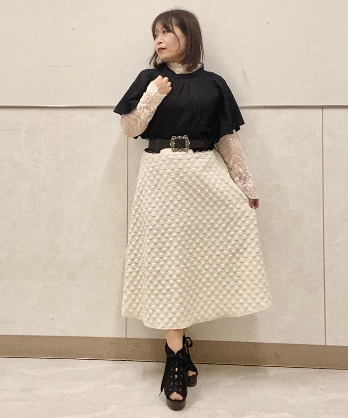 ふくれジャカードフレアスカート | 衣料 | axes femme online shop