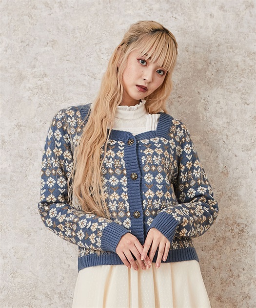 ジャガードニットカーディガン | outlet | axes femme online shop