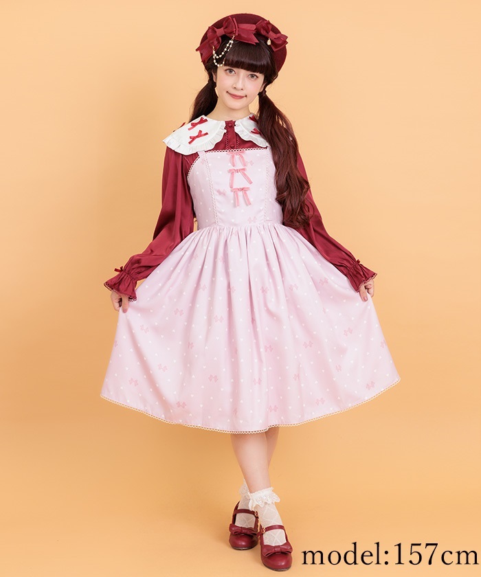 ハートドット柄ジャンスカ | kawaii | axes femme online shop