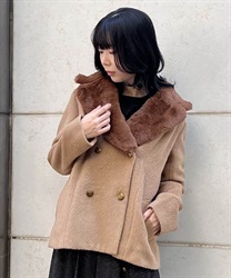 ファー襟シャギーコート | Nostalgie | axes femme online shop