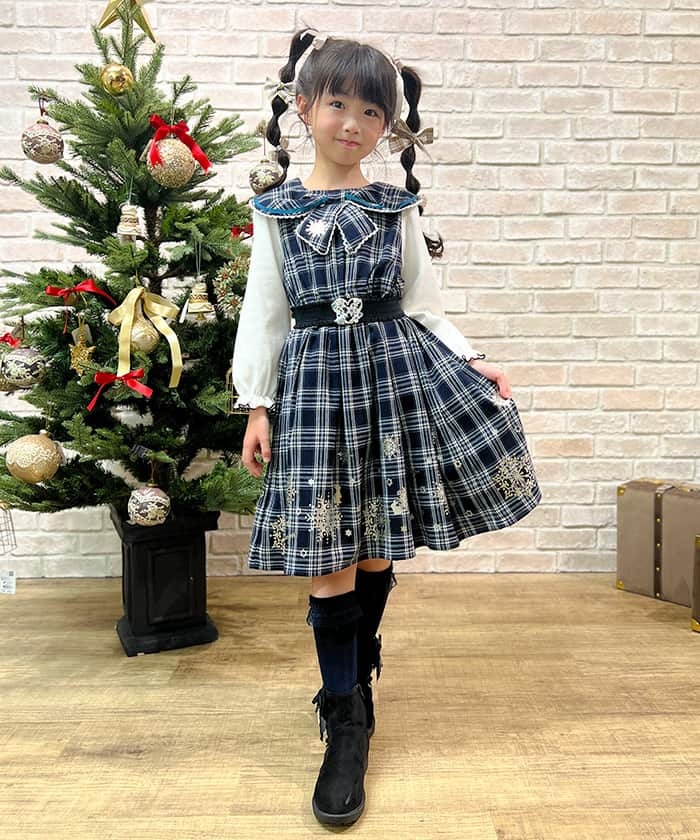 雪うさぎプリントセーラーワンピース | レディース服・レディース