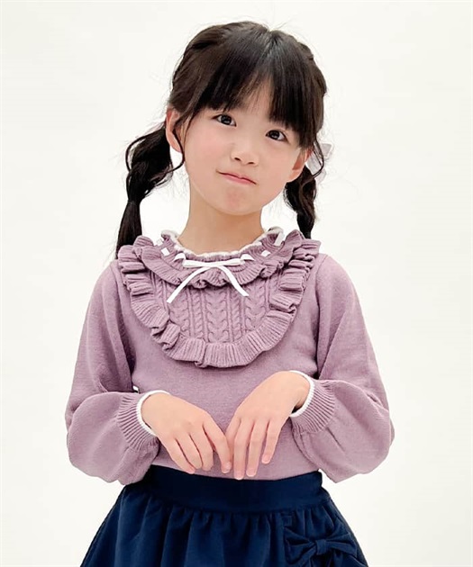 ヨークフリルニットプルオーバー | kids | axes femme online shop