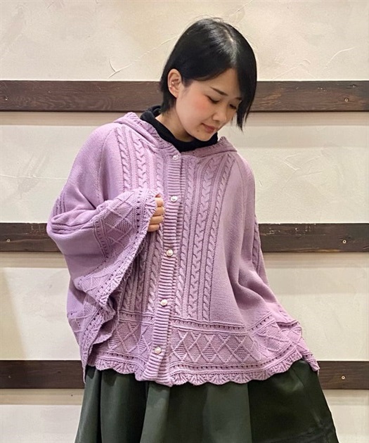 ケーブルニットポンチョ | outlet | axes femme online shop