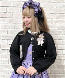 ハロウィンナイト刺繍カーデ(黒-M)