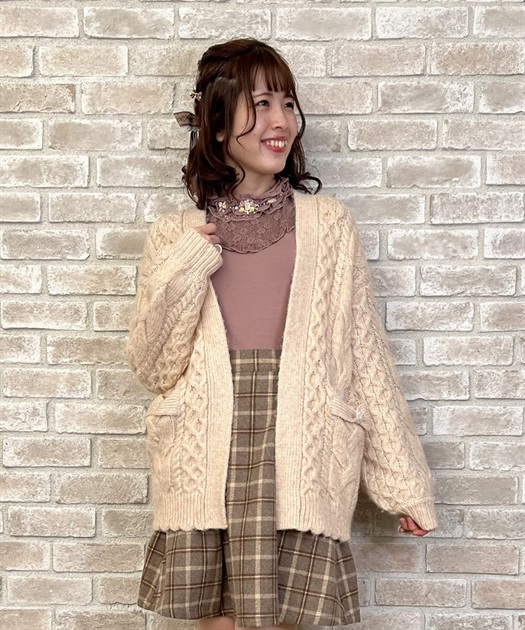 OUTLET】リボンポケットニットカーデ | outlet | axes femme online shop