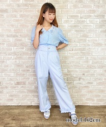 OUTLET】ギンガムチェックフリルパンツ | outlet | axes femme online shop