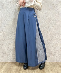 パールビットワイドパンツ【期間限定プライス対象商品】(紺-M)