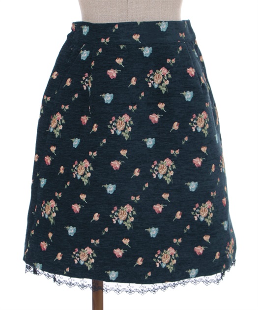 フラワー刺繍ミニスカート | outlet | axes femme online shop