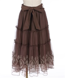 ローズ刺繍チュールスカート | outlet | axes femme online shop